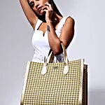 Elegant Vibes Houndstooth Tote Bag
