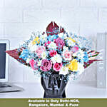 Rose Medley in a Pot