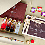 Ganesha Serenity Rakhi N Perfume Set With Chocolates