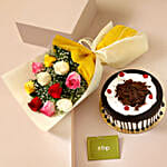 Colorful Roses and Black Forest Cake Garden