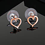 Estele Heart Shaped Stud Earrings P