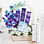 Floral Delight Rakhi Set