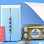 Rudraksha Rakhi N Ferrero Combo