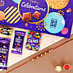 Rudraksha Shield Rakhi N Cadbury Celebrations
