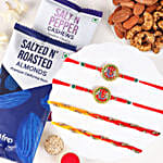 Ganesha N Mauli Rakhi Set With Healthy Premium Nuts Gift