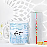 Traditional Pearls Rakhi N Personalised Name Mug Gift