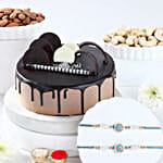 Meenakari Rakhi Set N Chocolate Indulgence Cake Combo