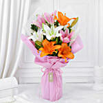 Mixed Asiatic Lilies Bunch Bouquet