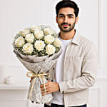 Wrapped In Elegance Roses Bouquet