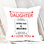 message printed cushion for daughter day