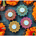 Colour Pop Mandala Diya Set of 4