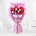 Joyful Personalised Rose Bouquet