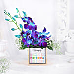 Orchid Birthday Wishes In Table Organiser
