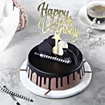 Eggless Birthday Chocolate Cake