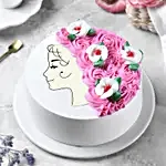 Floral Desire Pineapple Photo Cake