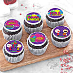Holi Splash Cupcakes  Eggless