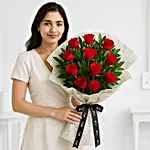 Elegant Vibes Red Roses Bouquet