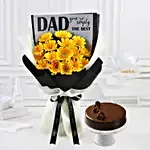 Best Dad Bouquet N Cake Combo