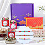 Ethnic Beads Rakhi Hamper with Sweets N Healthy Munchies