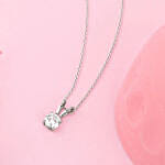 GIVA Silver Pendant with Box Chain