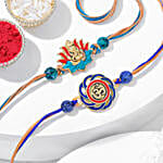 Vibrant Ganesh and Om Rakhi Duo