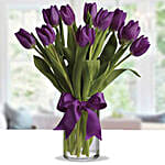Purple Tulip Arrangement