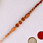 Elegant Red Rudraksh Rakhi