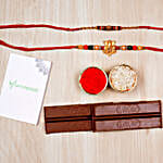 Ganesha And Meenakari Rakhi With Kitkat Chocolates