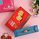 Ethnic Pearl Designer Rakhi And Soan Papdi