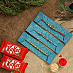 Set Of 3 Traditional Rakhis & Nestle Kitkat