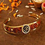 Om And Rudraksha Bracelet Style Rakhi