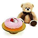 Valentines Love Cake With Teddy