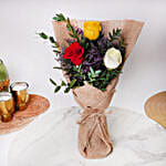 Vibrant Bouquet Of Colored Roses