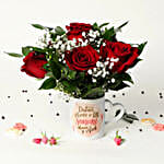 Fresh flowers in a mug