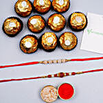 Set Of 2 Rakhis And 12 Pcs Ferrero Rochers