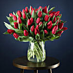 Beautiful Red Tulips Arrangement
