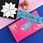 Divine Swastik Paduka Rakhi And Kaju Katli