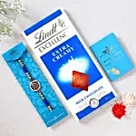 Meenakari Pearl Designer Rakhi And Lindt