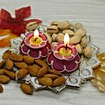 Pooja Thali And Terracotta Diya Combo