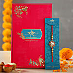 American Diamond Flower Rakhi