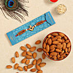 Divine Balaji Rudraksha Rakhi And Healthy Almonds