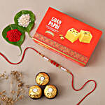 Sneh Lovely Rakhi With Soan Papdi & Ferrero Rocher
