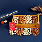 Sneh Pearl Bhaiya Bhabhi Rakhi Set & Dryfruits Crate