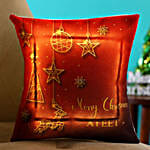 Christmas Baubles Personalised LED Cushion