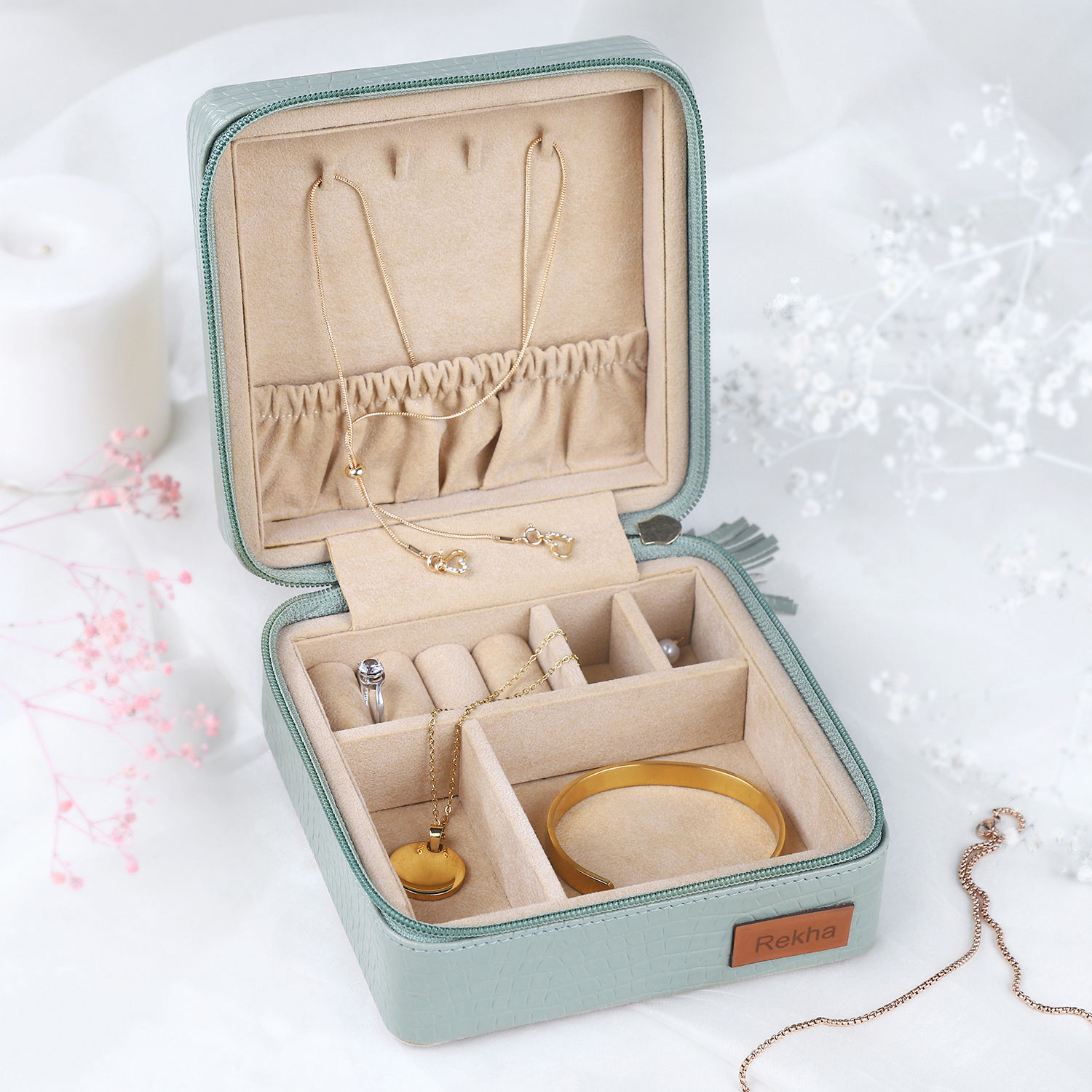 Beautiful Blue colour Jewellery Organiser for women