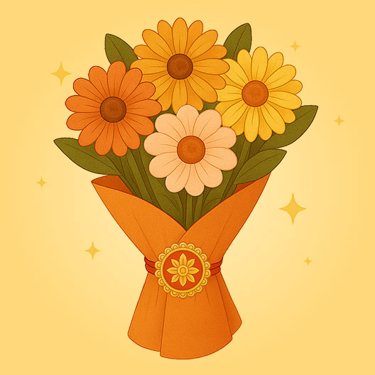 With Flowers