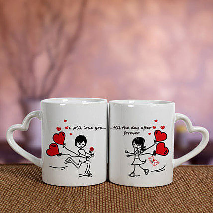 Valentines Printed Mug Set:Send Gifts to Argentina