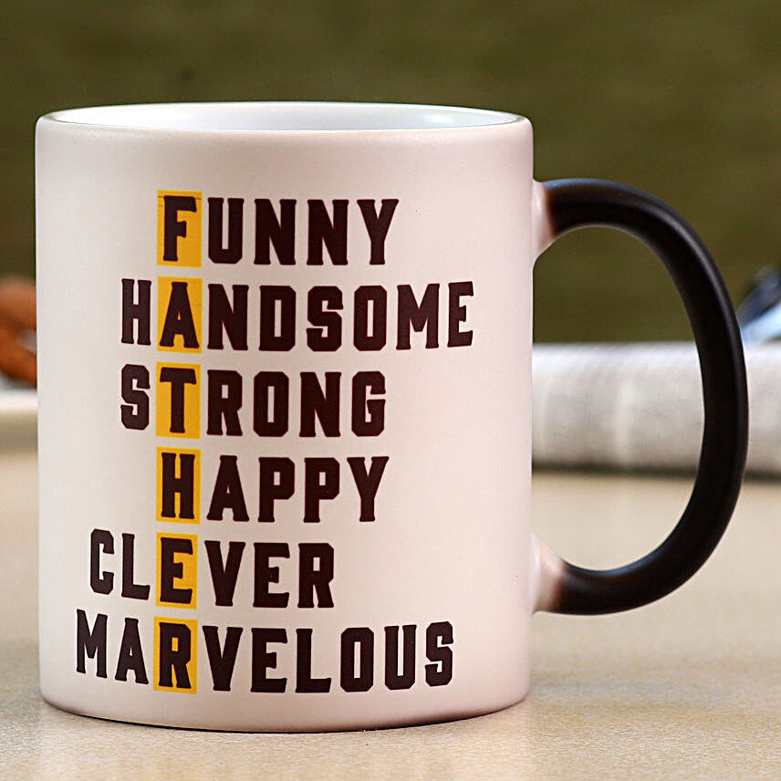 Happy Fathers Day Ceramic Magic Mug:Gift Delivery in Argentina