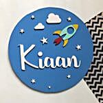 Personalised Rocket Theme Nameplate