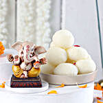 Tempting Rasgullas & Ganesha Idol Diwali Combo